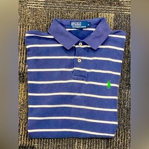Men’s Classic Fit Striped Polo (Size: M)